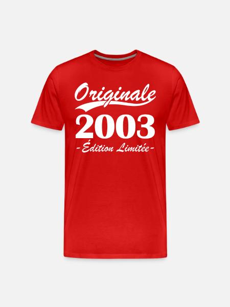 Originale 2003 édition limitée - T-shirt bio Premium Homme - rouge
