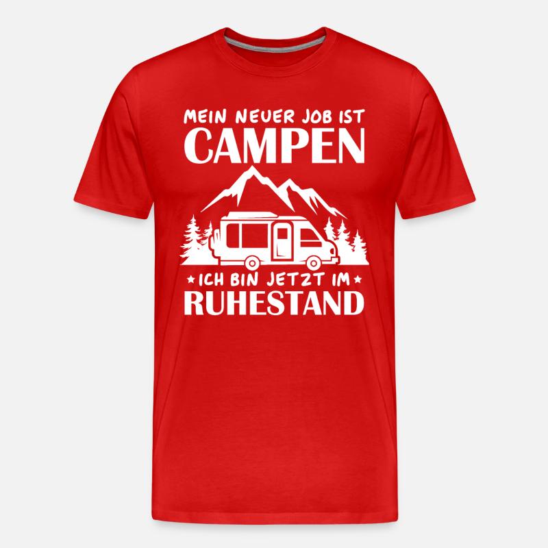 Renter Camping Geschenk - Männer Premium Bio T-Shirt - Rot