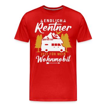Endlich rentner zeit für mein wohnmobil - Männer Premium Bio T-Shirt - Rot - Vorne - Damien (186cm)