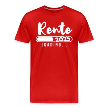 Rente 2025 Loading - Männer Premium Bio T-Shirt - Rot - Vorne - Damien (186cm)