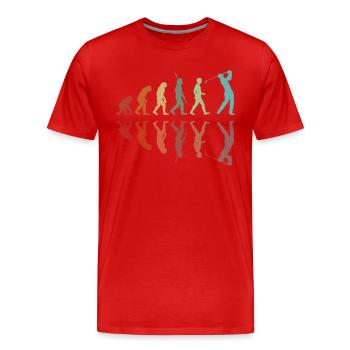 Golf Évolution - Golfer Évolution - T-shirt bio Premium Homme - rouge - Devant - Damien (186cm)