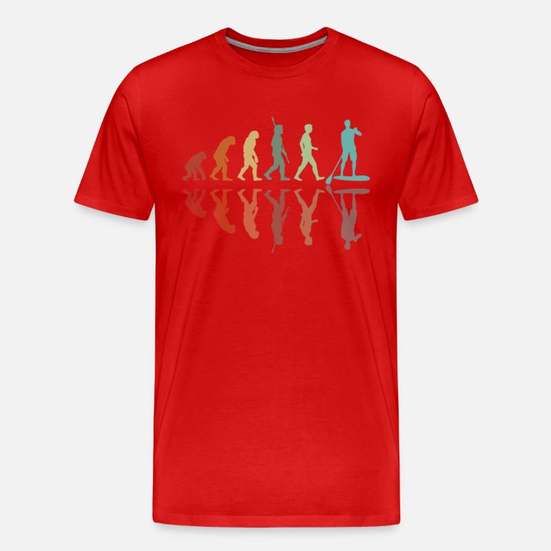 Paddleboard Evolution - Men's Premium Organic T-Shirt - red