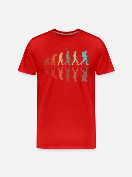 Hiking Development - Men's Premium Organic T-Shirt - red
