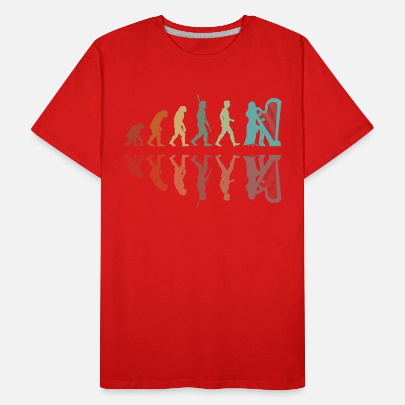 Évolution De Joueur De Harpe T-shirt bio Premium Homme