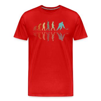 Eishockey Entwicklung - Männer Premium Bio T-Shirt - Rot - Vorne - Damien (186cm)