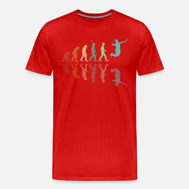 Badminton Evolution - Men's Premium Organic T-Shirt - red