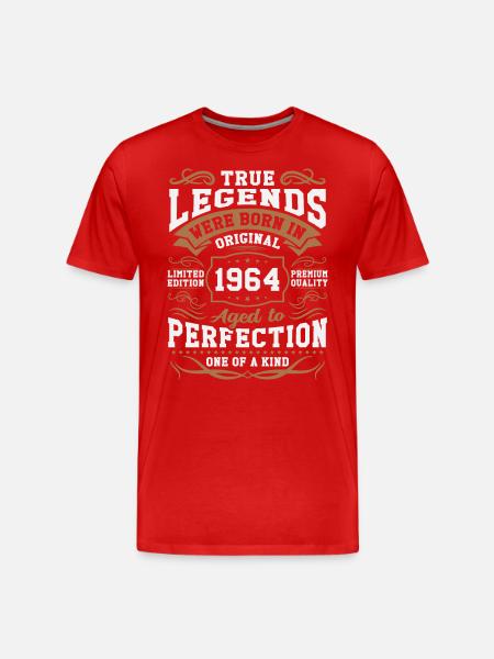 Legends Born in 1964 - Men's Premium Organic T-Shirt - red