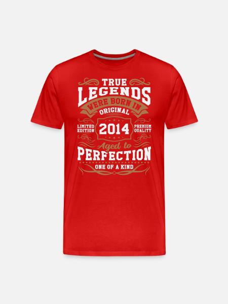 Legenden Geboren 2014 - Men's Premium Organic T-Shirt - red