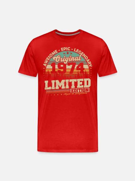 Original 1974 Vintage rétro cadeau d’anniversaire - T-shirt bio Premium Homme - 