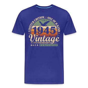 Geboren 1945 Vintage Geburtstag Geschenk - Männer Premium Bio T-Shirt - Königsblau - Vorne - Damien (186cm)