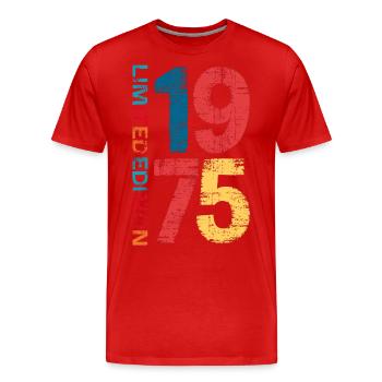 Legend 1975 50th Birthday Gifts for Men Women 50 Y - T-shirt bio Premium Homme - rouge - Devant - Damien (186cm)
