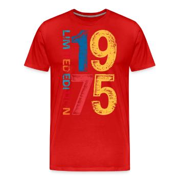Legend 1975 50th Birthday Gifts for Men Women 50 Y - Men's Premium Organic T-Shirt - red - Front - Damien (186cm)