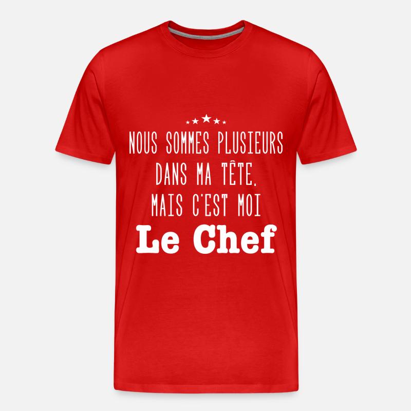 c'est moi le chef - T-shirt bio Premium Homme - rouge
