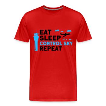 Air Traffic Control Air Traffic Controller Airport Gift - Men's Premium Organic T-Shirt - red - Front - Damien (186cm)