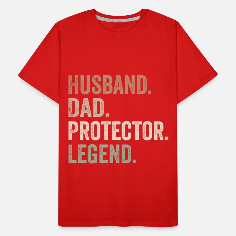 Husband Dad Protector Legend - Father's Day Gift T-shirt bio Premium Homme
