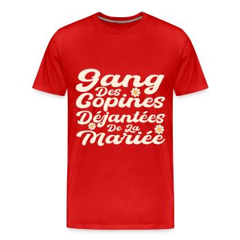 Gang Des Copines Déjantées De La Mariée - T-shirt bio Premium Homme - rouge - Devant - Damien (186cm)