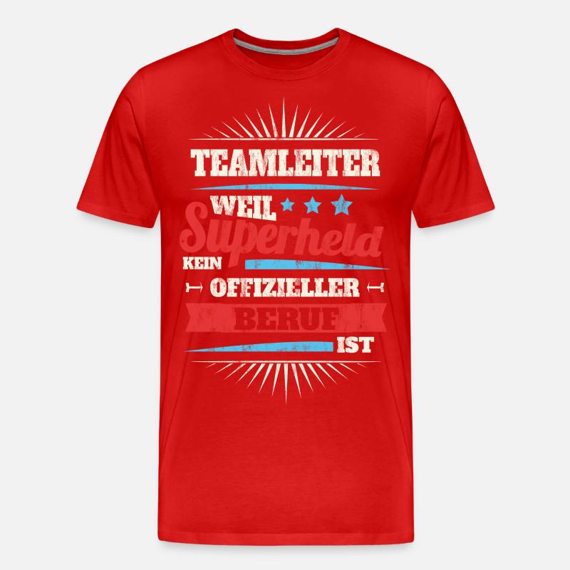 teamleiter - Männer Premium Bio T-Shirt - Rot