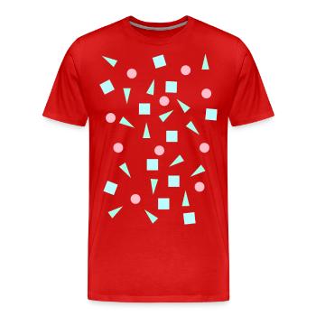 Hipster Formen - Männer Premium Bio T-Shirt - Rot - Vorne - Damien (186cm)