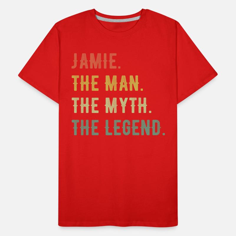 James Jamie First Name Short Form Man Myth Legend Men's Premium Organic T-Shirt