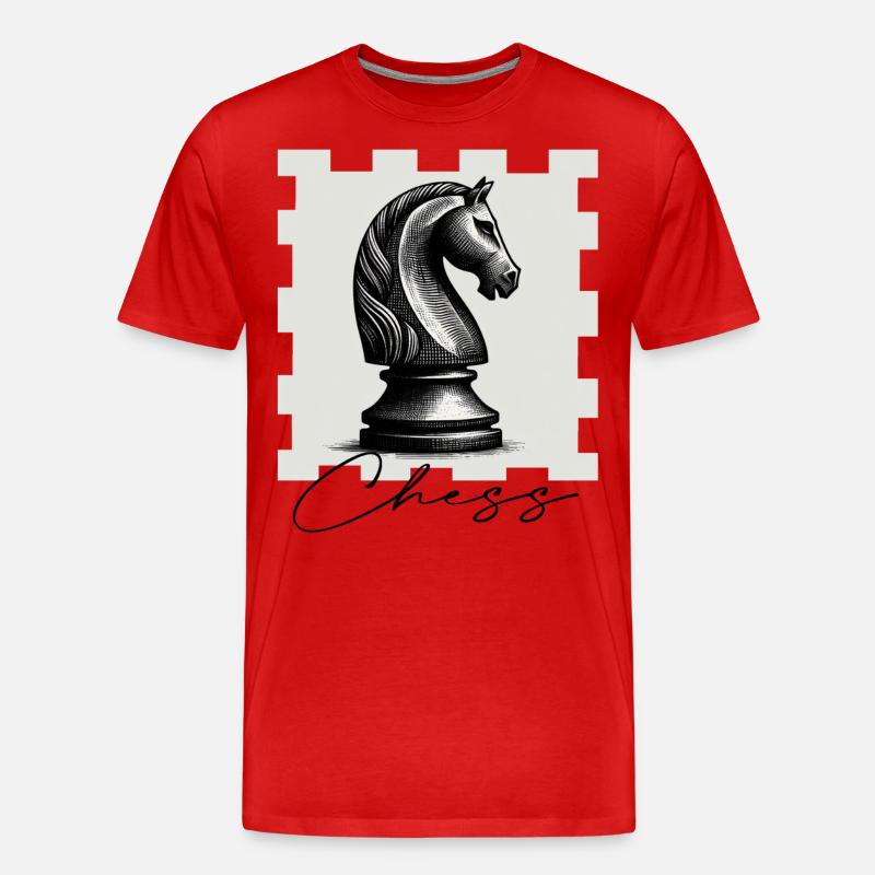 Échecs - T-shirt bio Premium Homme - rouge