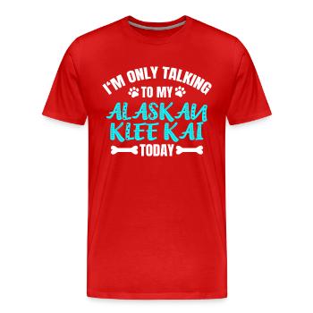 Alaskan Clover Kai Owner Owner - Men's Premium Organic T-Shirt - red - Front - Damien (186cm)