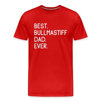 Bullmastiff - Men's Premium Organic T-Shirt - red - Front - Damien (186cm)