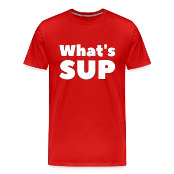 SUP Stand Up Paddling - Men's Premium Organic T-Shirt - red - Front - Damien (186cm)
