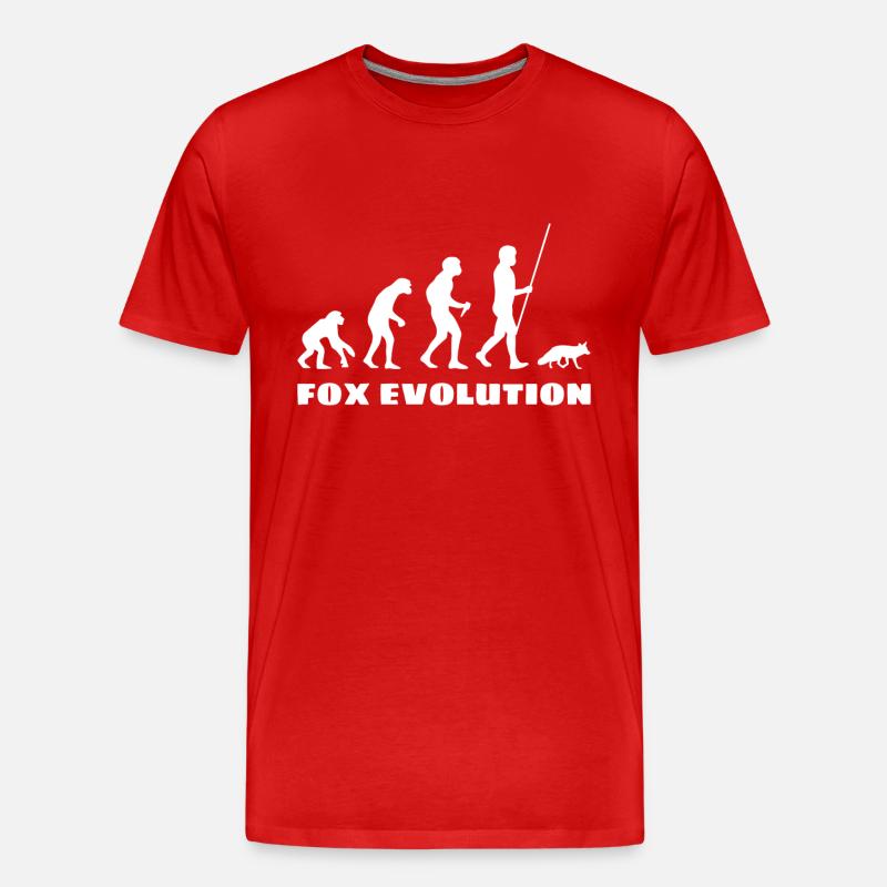 Fox Evolution - Men's Premium Organic T-Shirt - red