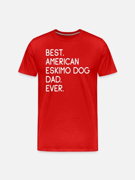 American Eskimo Dog - Men's Premium Organic T-Shirt - red