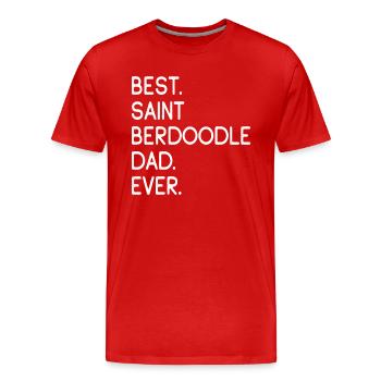 Saint Berdoodle - Männer Premium Bio T-Shirt - Rot - Vorne - Damien (186cm)