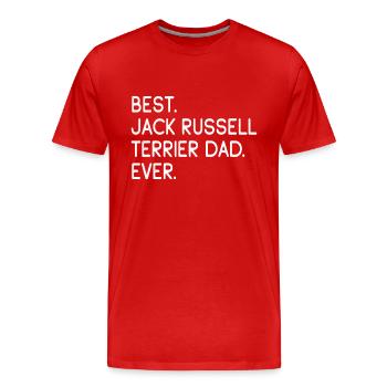 Jack Russell Terrier - Männer Premium Bio T-Shirt - Rot - Vorne - Damien (186cm)