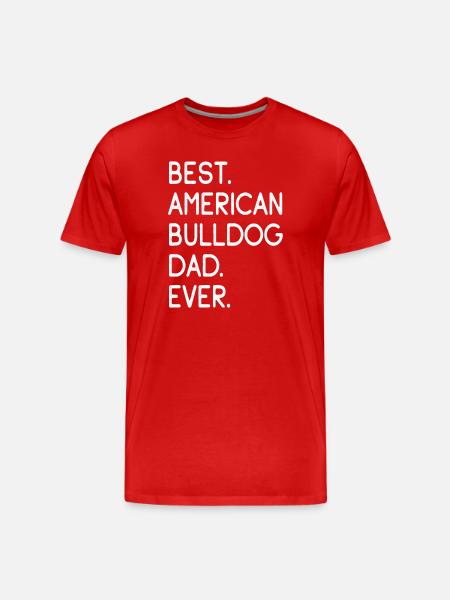American Bulldog - Men's Premium Organic T-Shirt - red