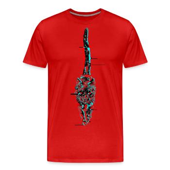 The Glitch Known As Your Cat - Men's Premium Organic T-Shirt - red - Front - Damien (186cm)
