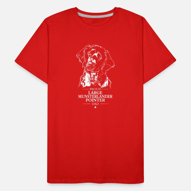 Large Munsterlander Pointer Dad Hunde Wilsigns Männer Premium Bio T-Shirt