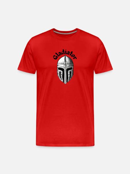 Gladiator - Männer Premium Bio T-Shirt - Rot