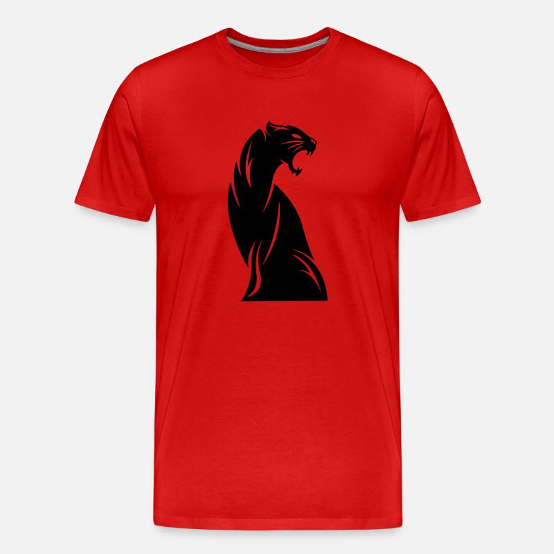 panther - Männer Premium Bio T-Shirt - Rot