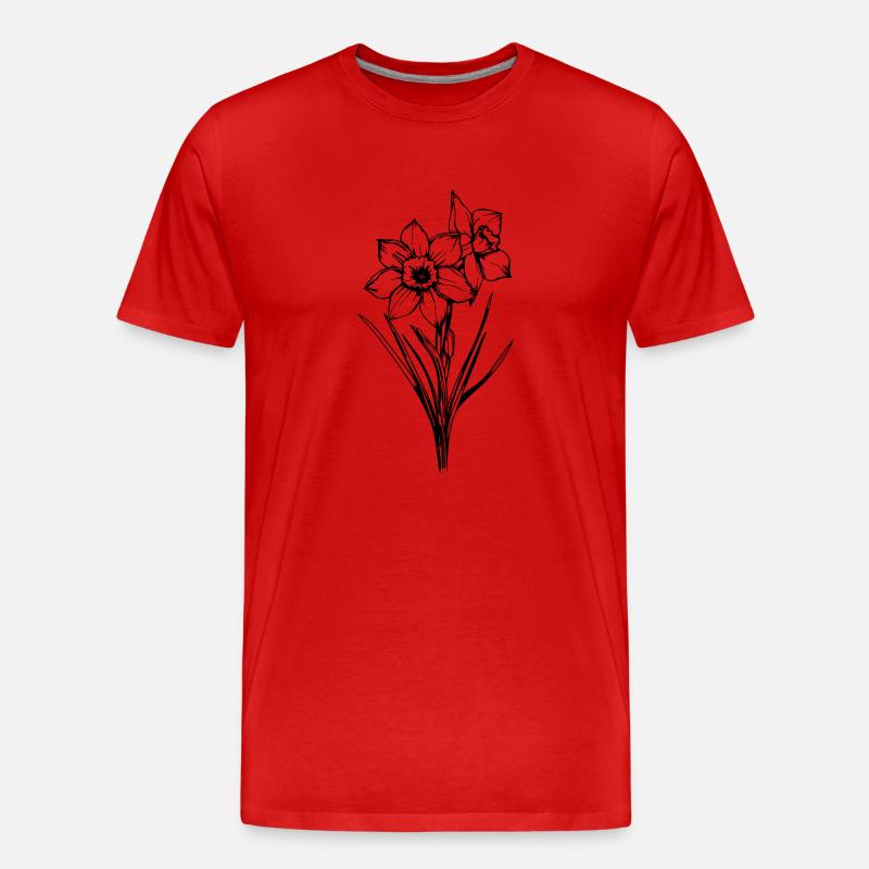 Frühlingsblume - Männer Premium Bio T-Shirt - Rot