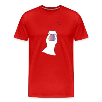 Duck Rainbow Version - Men's Premium Organic T-Shirt - red - Front - Damien (186cm)
