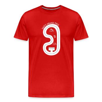 Dad's grand prix - T-shirt bio Premium Homme - rouge - Devant - Damien (186cm)