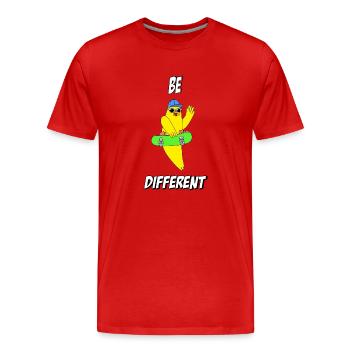 be different - Männer Premium Bio T-Shirt - Rot - Vorne - Damien (186cm)