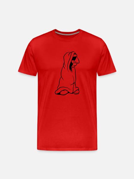 Indio Aburrido En Manta De Envoltura Divertido - Camiseta orgánica premium hombre - rojo