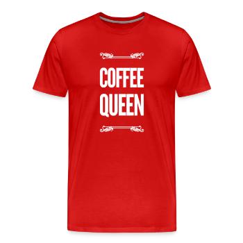 Funny Coffee Sayings - Men's Premium Organic T-Shirt - red - Front - Damien (186cm)
