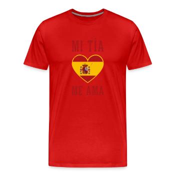 Hispanische Erbe Spanien Europa Flagge Reise - Männer Premium Bio T-Shirt - Rot - Vorne - Damien (186cm)