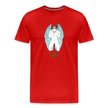 Ange gardien - T-shirt bio Premium Homme - rouge - Devant - Damien (186cm)