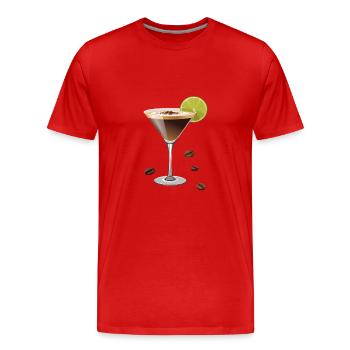 Espresso Martini - Cocktail - Männer Premium Bio T-Shirt - Rot - Vorne - Damien (186cm)