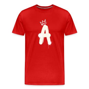 A - T-shirt bio Premium Homme - rouge - Devant - Damien (186cm)