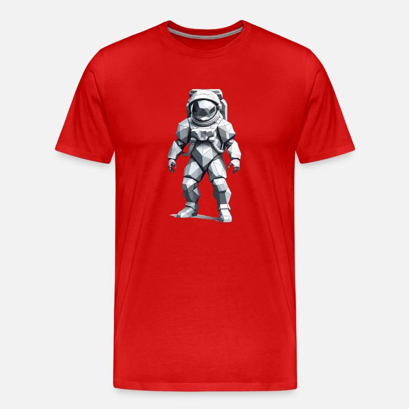 Astronaut - Beruf Design Sticker - Männer Premium Bio T-Shirt - Rot