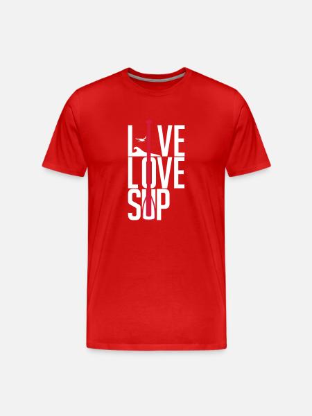 SUP - Live love SUP - T-shirt bio Premium Homme - rouge