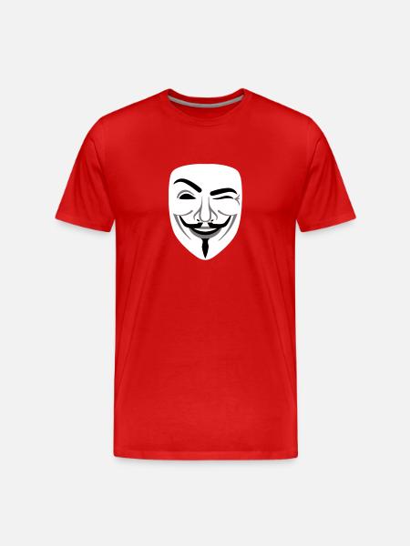 Fun Anonymous Guy Fawkes - Men's Premium Organic T-Shirt - red