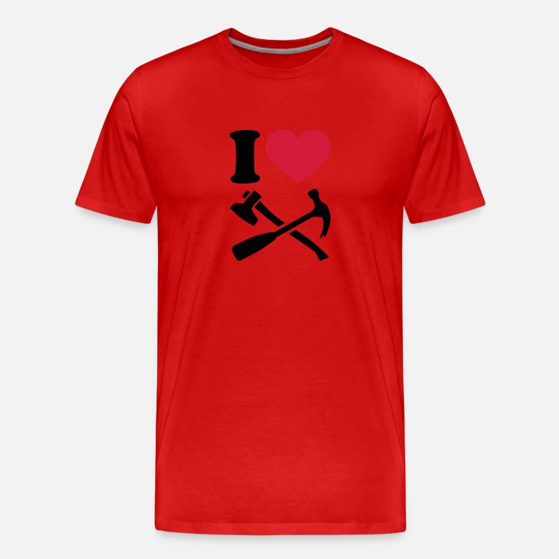 Werkzeug - Männer Premium Bio T-Shirt - Rot